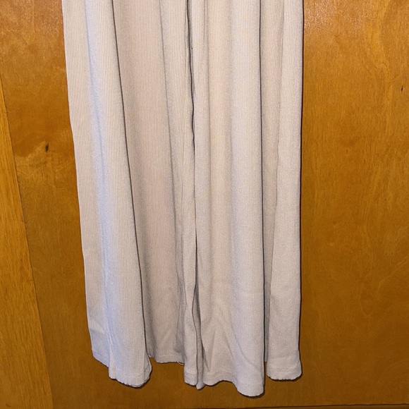 Beige Ribbed Pantsuit. Fashion Nova. Large. - Picture 8 of 15